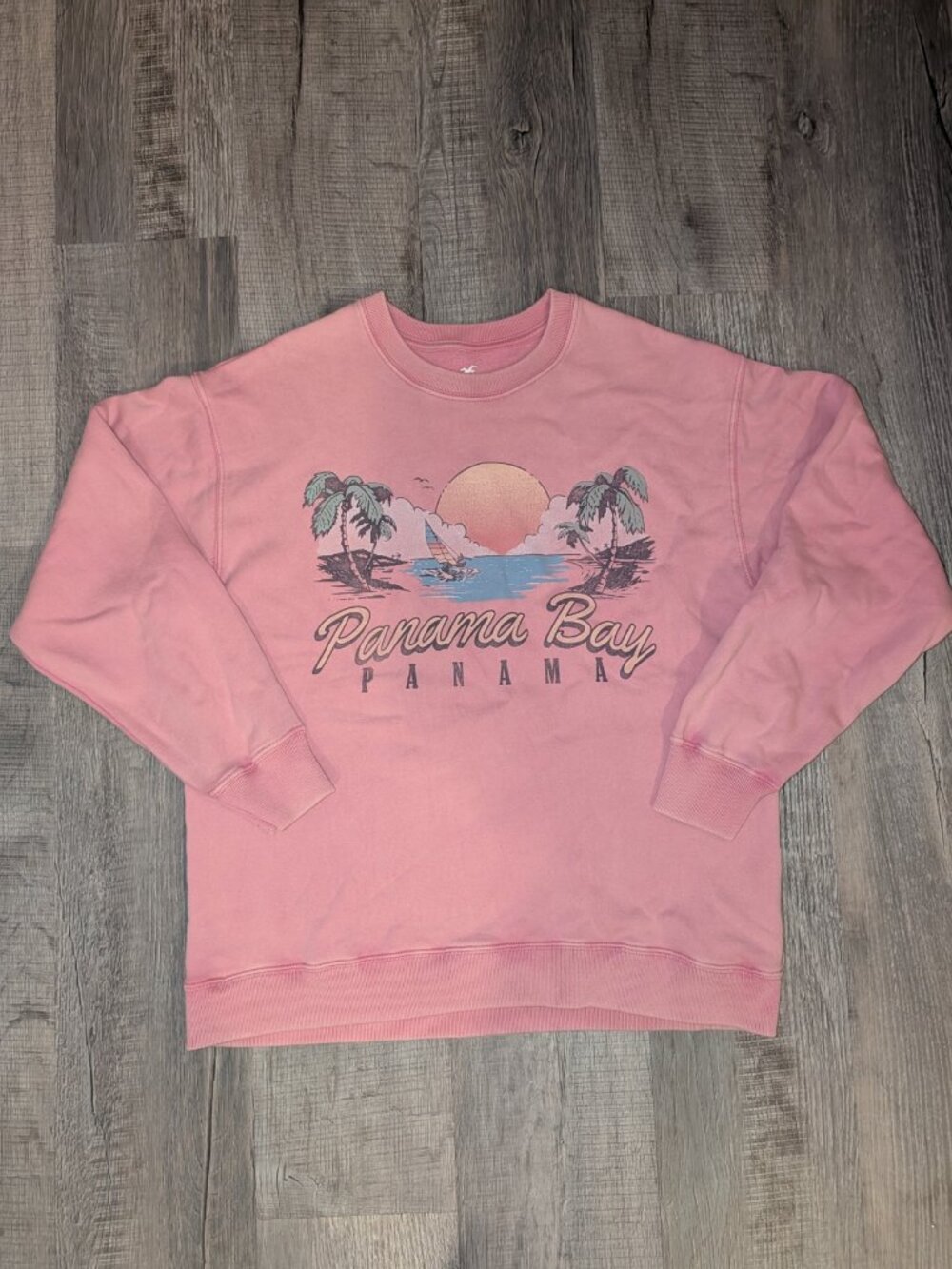 Pink Hollister Oversized Crew